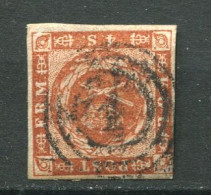 26240 Autriche N°4° 4s. Jaune-brun. Fond Pointillé   1854-64  B/TB - Used Stamps