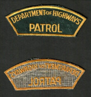 CANADA---VINTAGE "DEPARTMENT Of HIGHWAYS" PATCH (AP-2) - Police