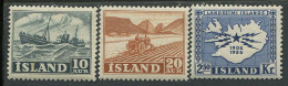 Iceland:Island:Unused Stamps Ship, Tractor, Land Map, 1950-1956, MNH - Neufs