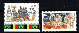 Brasil 2011 - Europalia - Carnaval Sambaschool - Joint Issue With Belgium C3150**, Sc 3199/3200**, MNH - Unused Stamps