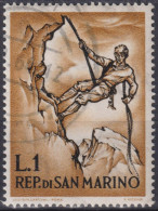 1962 San Marino ° Mi:SM 729, Sn:SM 519, Yt:SM 552, Mountaineer Roping, - Gebruikt