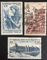 France 1946 /47 - Conference De Paris, Roc. Amadour, U.P.U. Parisa 12e Congress The Conciergerie - Used - Gebraucht