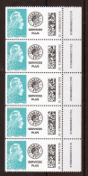 2023-Déstockage - Marianne L'engagée 5t Gommé ROULETTE (500ex) - N° 489/93 - Courrier Suivi-SERVICES PLUS à 2.95 € Neuf - Coil Stamps