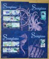 Micronesia 2014, Seaglass, Four MNH S/S - Micronésie