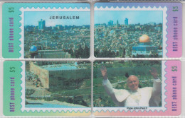 ISRAEL JERUSALEM OLD CITY DORMITION CHURCH ABBEY DOMINUS FLEVIT POPE JOHN PAUL II 3 PUZZLES - Puzzles