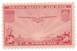 US AIRMAIL - 50c China Clipper Airmail Of 1937 - C22 XF - 1b. 1918-1940 Unused