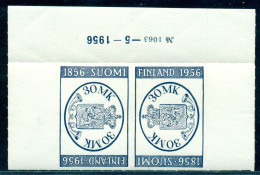 Finland 1956 Stamp Centenary,coat Of Arms,Finlandia 56,457,MNH,Tete-beche - Nuovi