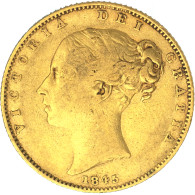 Royaume-Uni-Souverain Victoria  1845 Londres - 1 Sovereign