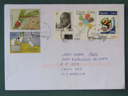 Spain 2023 Cover To Nicaragua - Football - Road Safety - Dog Poop - Brieven En Documenten