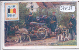 SENS- MAGASINS CHENEBAULT-GERARD- TAILLEUR- CHROMO- AU RECTO ILLUSTRATION VOITURE A CHIEN BELGE - MITRAILLEUSE - Autres & Non Classés