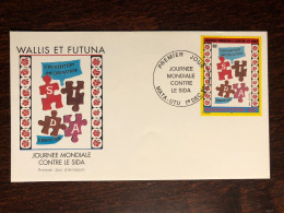 WALLIS & FUTUNA FDC COVER 1998 YEAR AIDS SIDA HEALTH MEDICINE STAMPS - Lettres & Documents