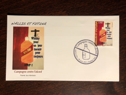 WALLIS & FUTUNA FDC COVER 2011 YEAR ALCOHOLISM HEALTH MEDICINE STAMPS - Covers & Documents