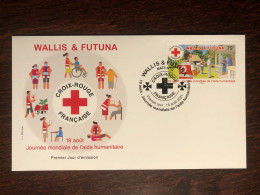 WALLIS & FUTUNA FDC COVER 2021 YEAR RED CROSS HEALTH MEDICINE STAMPS - Brieven En Documenten