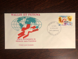 WALLIS & FUTUNA FDC COVER 1991 YEAR DOCTORS WITHOUT BORDERS RED CROSS HEALTH MEDICINE STAMPS - Covers & Documents