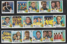 Australia 2000 Olympic Games In Sydney - Gold Medal Winners 16 Stamps + Torch Relay MNH/**. Postal Weight 0,09 Kg - Ete 2000: Sydney