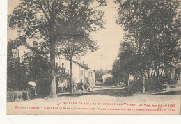 88 // ETIVAL    Avenue De La Gare à Clairefontaine   Maisons Incendiées Par Le Bombardement D Aout 1914 / GUERRE 1914 18 - Etival Clairefontaine