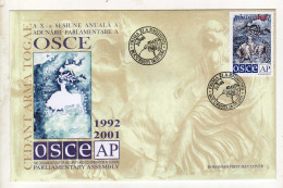 Enveloppe 1er Jour ROUMANIE ROMANIA Oblitération BUCURESTI 06/07/2001 - FDC