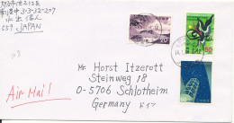 Japan Cover Sent To Germany 14-1-1991 Topic Stamps - Cartas & Documentos