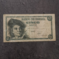 BILLET CIRCULE 5 PESETAS 1948 ESPAGNE / SPAIN BANKNOTE - 5 Peseten