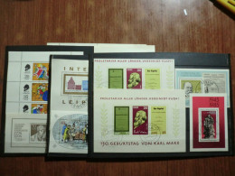 DDR.Lot Of Used Souvenir Sheets (8 Photos) - 1. Tag - FDC (Ersttagblätter)