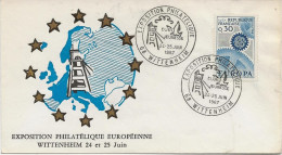 LETTRE AVEC CACHET COMMEMORATIF 68 WITTENHEIM - THEME EUROPE ET MINES .ANNEE 1967 - Commemorative Postmarks