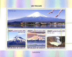 A7514 - DJIBOUTI - ERROR MISPERF Stamp Sheet - 2022 - Volcanoes - Volcans