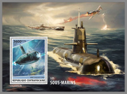 CENTRAL AFRICAN 2023 MNH Submarines U-Boote S/S – OFFICIAL ISSUE – DHQ2407 - Duikboten