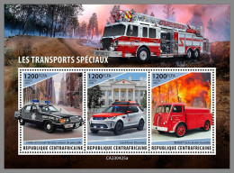 CENTRAL AFRICAN 2023 MNH Special Transport Police Polizei M/S – IMPERFORATED – DHQ2407 - Polizei - Gendarmerie