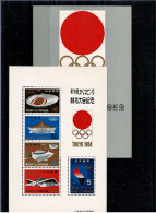 1964 JAPAN TOKYO 1964-XVIII OLYMPIAD COMMEMORATIVE STAMPS SOUVENIR SHEET** - Blokken & Velletjes