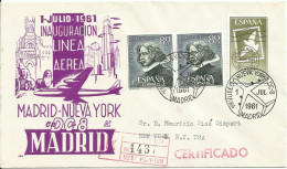 ESPAÑA,  CARTA AEREA  CONMEMORATIVA,  AÑO  1961 - Covers & Documents