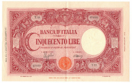 500 LIRE BARBETTI GRANDE C TESTINA RETRO BI RSI 17/08/1944 SPL - Sonstige