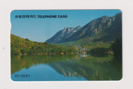 SOUTH KOREA - Mountain Lake View Magnetic Phonecard - Corée Du Sud