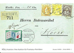 Carte Maximum - Suisse - 100 Ans USPS Reprodution De Lettre Suisse Avec Timbres - Cartoline Maximum