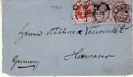 GREAT BRITAIN 1892 LETTER SENT FROM LONDON TO HANNOVER /PART OF COVER/ - Lettres & Documents