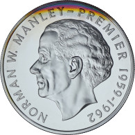 Jamaïque, 5 Dollars, Norman Manley, 1976, Franklin Mint, Proof, Argent, FDC - Giamaica