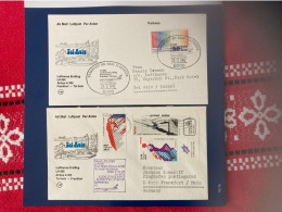 2 Enveloppes FDI De Lufthansa De 1982 Pour Le 1er Vol Airbus Sur Frankfort - Tel Aviv Et Retour - 1981-1990