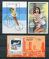 Cuba.  3 Blocks - "Sport". All USED - Blocs-feuillets