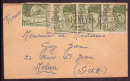 Suisse, Enveloppe Du 30 Décembre 1957 De Genève Pour Melun - Other & Unclassified