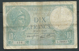 FRANCE 10 FRANCS MINERVE - 14/11/1940 - 424 L.79263  - Laura 60 19 - 10 F 1916-1942 ''Minerve''