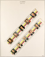 1980 - 2001 NEVER HINGED MINT COLLECTION On Album Pages In A Spring Back Binder, Sets, Se-tenant Strips & Blocks, Miniat - Colombia