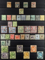 1904 - 1909 COLLECTION Of 40 Used Stamps On Protective Pages, Note A Complete Run From The 1904 Surcharged Set & 1904 Ar - Zanzibar (...-1963)