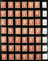 1864-79 1d Red Plate Numbers Set To 225 (less 77), A Very Choice Lot Of Mainly Cds Used Examples, The 225 With Light Par - Autres & Non Classés