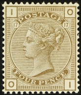 1880-83 4d Grey-brown Plate 17, SG 160, Mint Lightly Hinged, Large Part OG. Cat Â£475. - Other & Unclassified