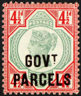 GOVT. PARCELS 1892 4Â½d Green And Carmine, SG O71, Mint Part OG. Wenvoe Certificate. Cat Â£400. - Other & Unclassified