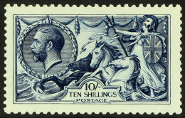 1913 10s Indigo-blue Seahorse, SG 402, Never Hinged Mint. Cat. Â£1500. - Unclassified