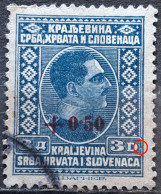 KING ALEXANDER-3 D-OVERPRINT +0.50-ERROR-SHS-YUGOSLAVIA-1926 - Used Stamps