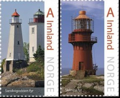 Norway Norwegen Norge 2016 Lighthouses Set Of 2 Stamps MNH - Unused Stamps