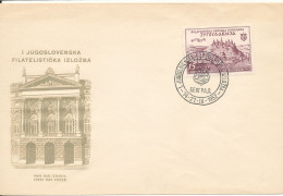 Yugoslavia FDC 1952 First Yugoslavian Philatelic Exibition 7-14/1X-1952 With Cachet - FDC