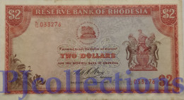 RHODESIA 2 DOLLARS 1970 PICK 31a VF+ - Rhodésie