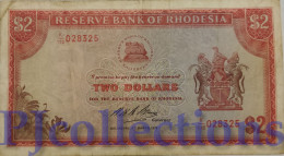 RHODESIA 2 DOLLARS 1975 PICK 31j VF - Rhodesien